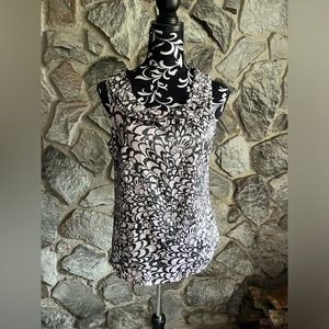 Banana Republic Pink & Black Printed Tank Top M
